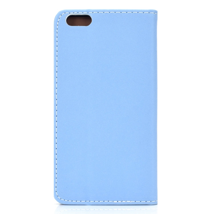 For iPhone 6 Plus Solid Color Frosted Magnetic Horizontal Flip Leather Case with Card Slots & Holder