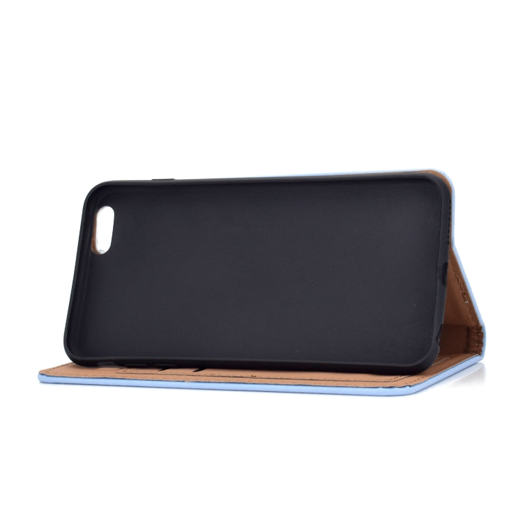 For iPhone 6 Plus Solid Color Frosted Magnetic Horizontal Flip Leather Case with Card Slots & Holder
