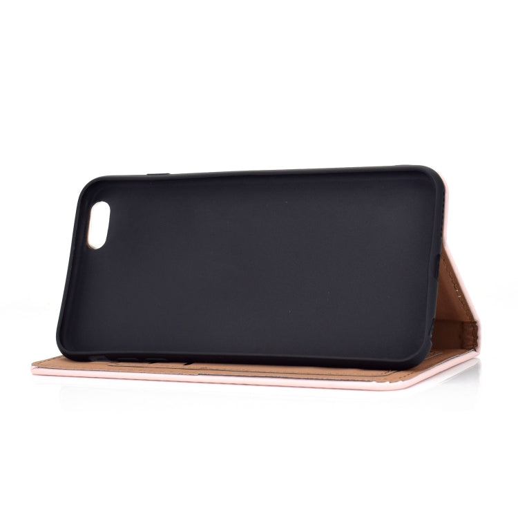 For iPhone 6 Plus Solid Color Frosted Magnetic Horizontal Flip Leather Case with Card Slots & Holder