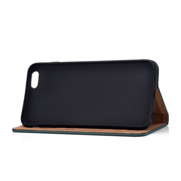 For iPhone 6 Plus Solid Color Frosted Magnetic Horizontal Flip Leather Case with Card Slots & Holder