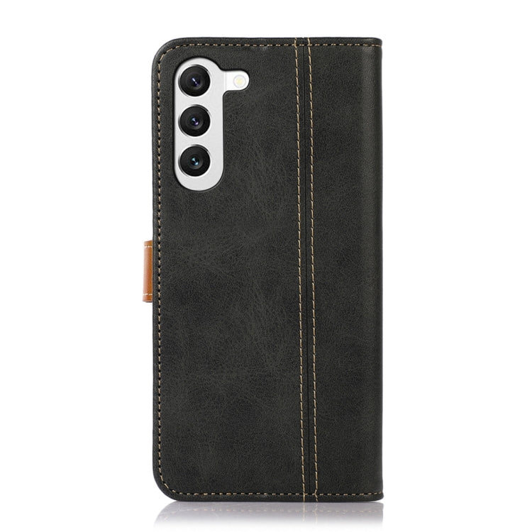 For Samsung Galaxy S23 5G Stitching Thread Calf Texture Leather Phone Case