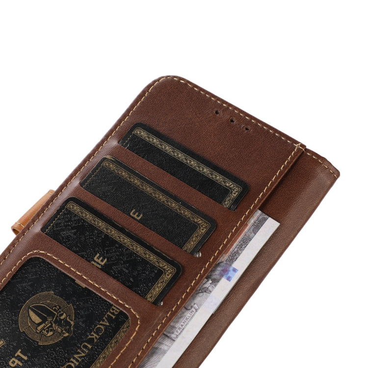 For Samsung Galaxy S23 5G Stitching Thread Calf Texture Leather Phone Case