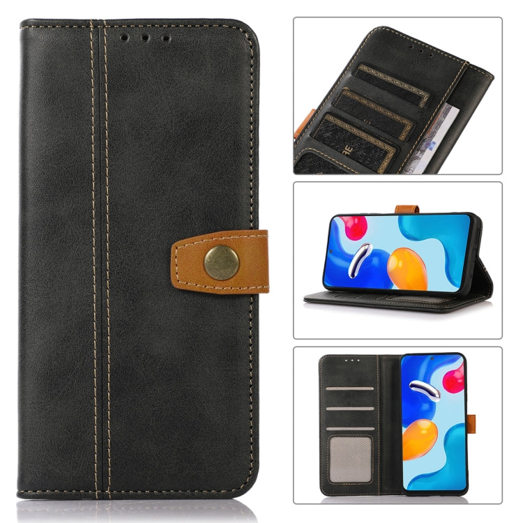For Samsung Galaxy S23+ 5G Stitching Thread Calf Texture Leather Phone Case