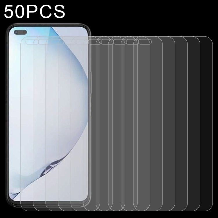 For Huawei Enjoy 50 Plus 50 PCS 0.26mm 9H 2.5D Tempered Glass Film