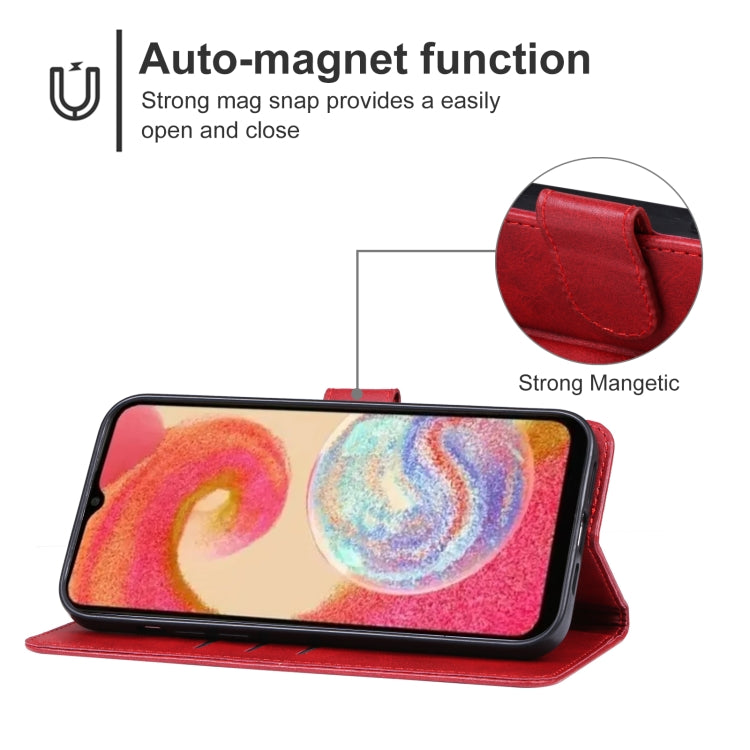 For Samsung Galaxy M04 Leather Phone Case