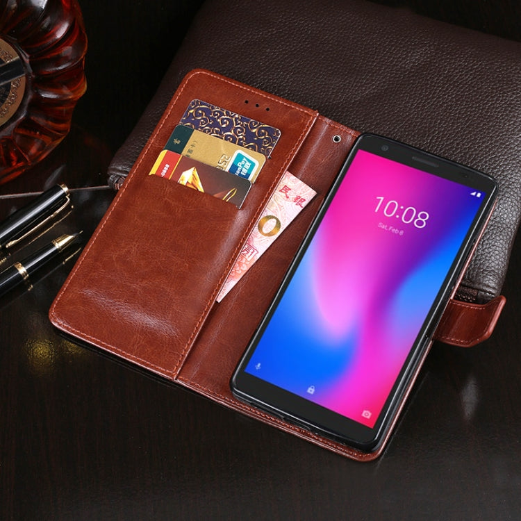 For ZTE Blade A3 (2020) idewei Crazy Horse Texture Horizontal Flip Leather Case with Holder & Card Slots & Wallet