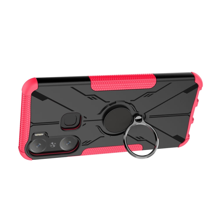 For Infinix Hot 12 Pro Armor Bear Shockproof PC + TPU Phone Case with Ring Holder