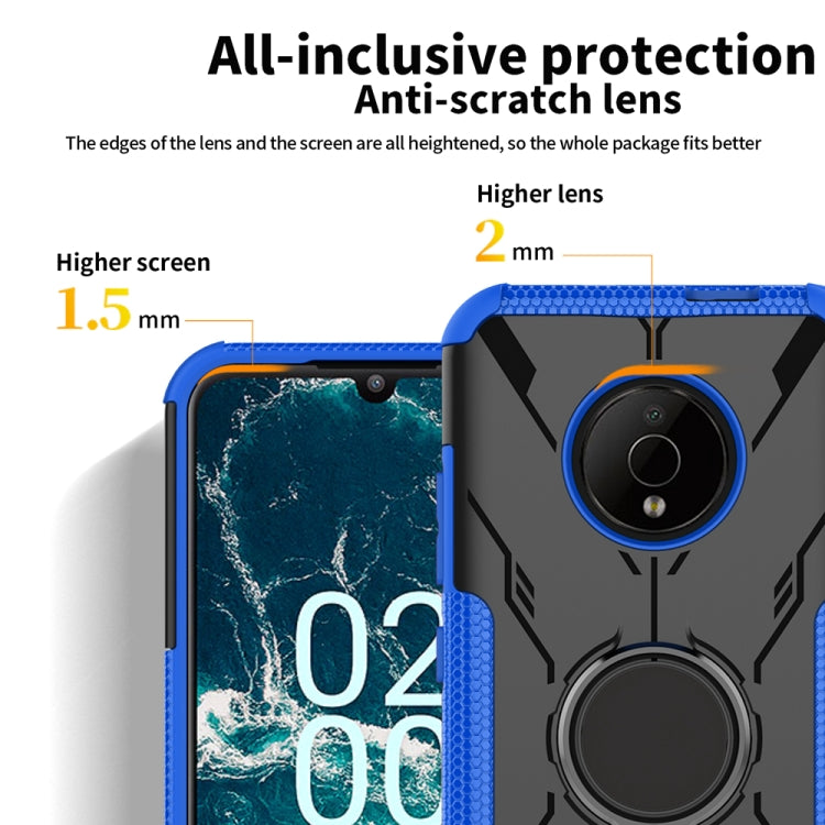 For Nokia C200 Armor Bear Shockproof PC + TPU Phone Case with Ring Holder