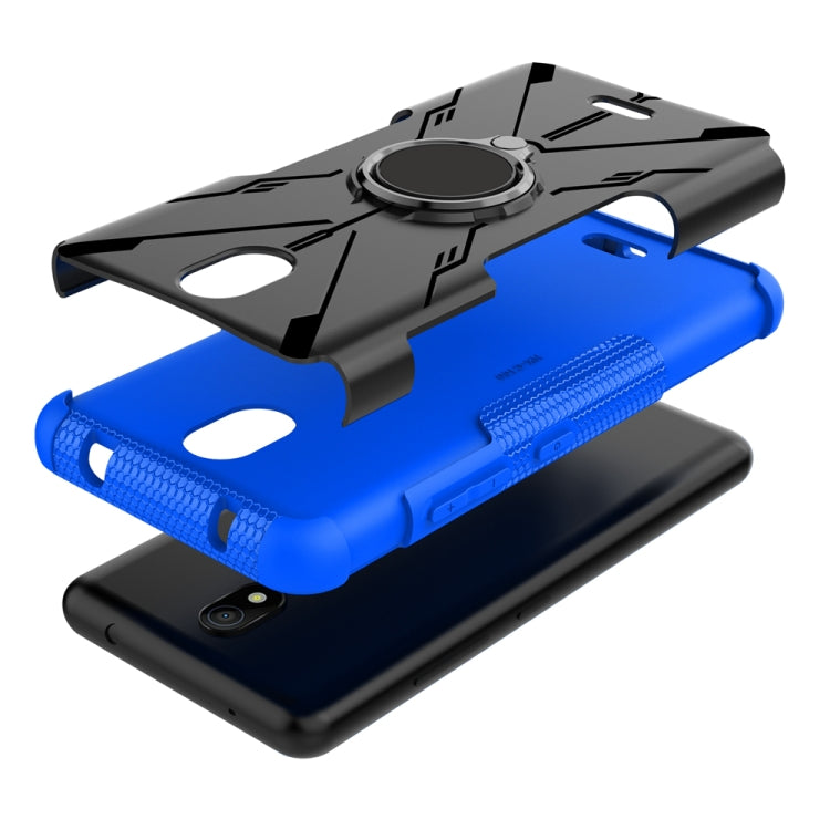 For Nokia C100 Armor Bear Shockproof PC + TPU Phone Case with Ring Holder