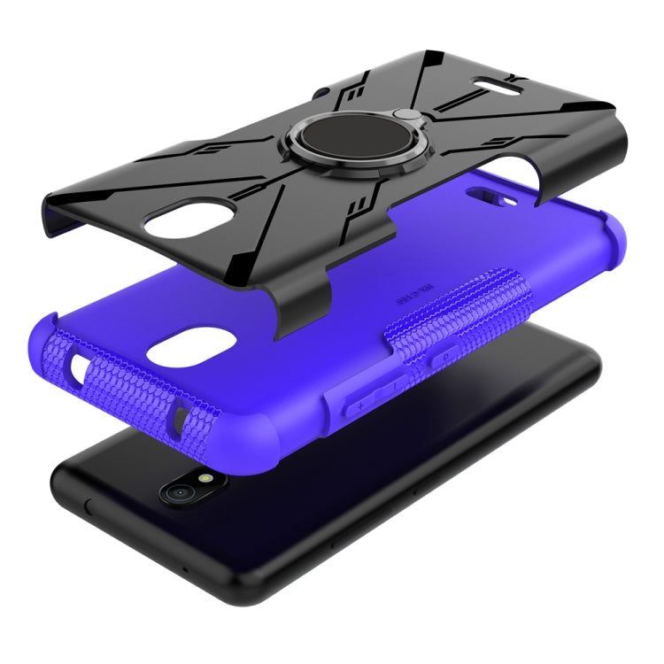 For Nokia C100 Armor Bear Shockproof PC + TPU Phone Case with Ring Holder