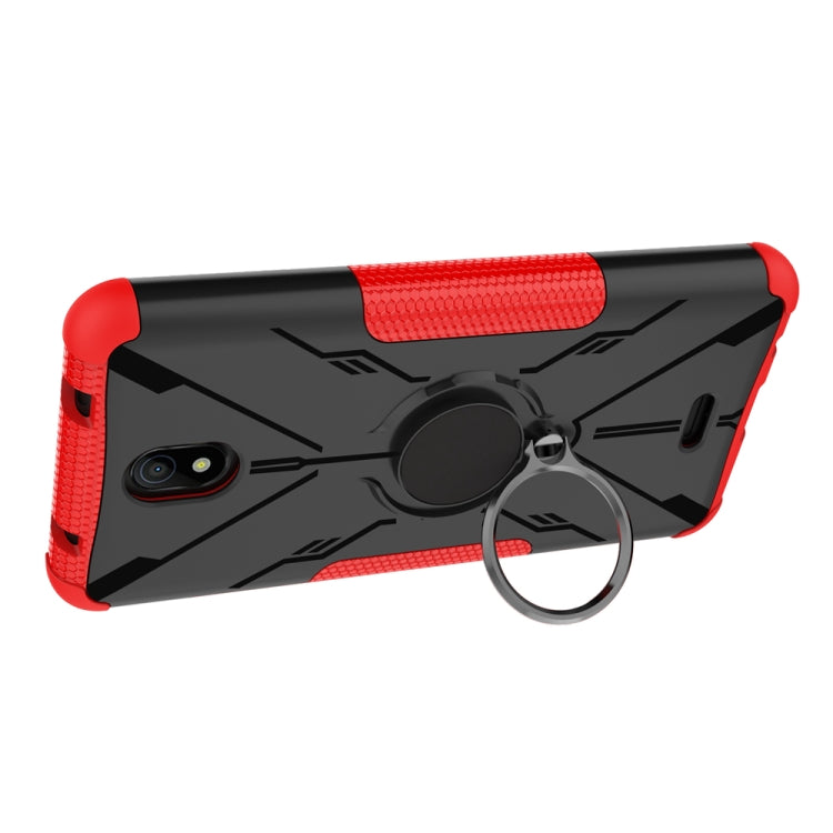 For Nokia C100 Armor Bear Shockproof PC + TPU Phone Case with Ring Holder