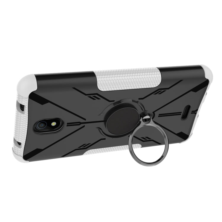 For Nokia C100 Armor Bear Shockproof PC + TPU Phone Case with Ring Holder