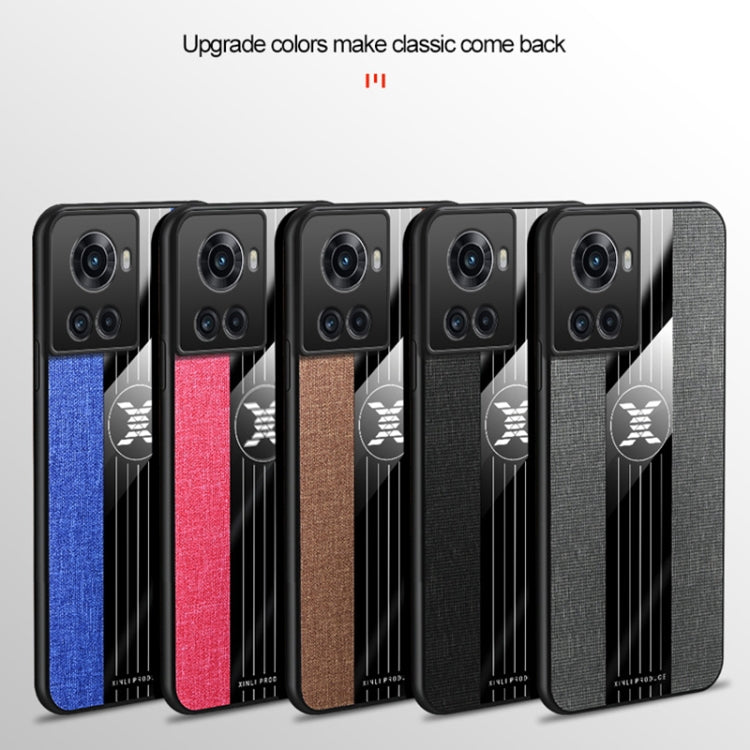 For OnePlus Ace XINLI Stitching Cloth Textue TPU Phone Case with Ring Holder