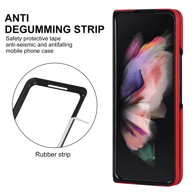 For Samsung Galaxy Z Fold4 Rhombic Microfiber Folding Phone Case