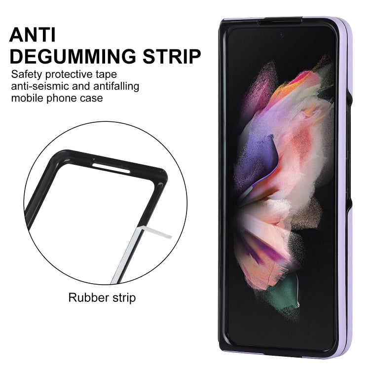 For Samsung Galaxy Z Fold4 Rhombic Microfiber Folding Phone Case