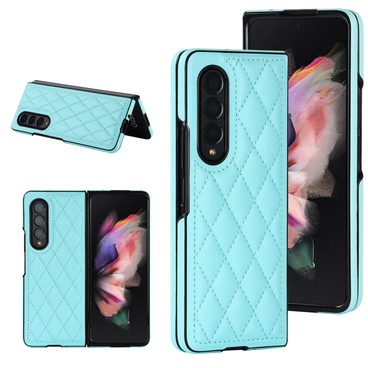 For Samsung Galaxy Z Fold4 Rhombic Microfiber Folding Phone Case