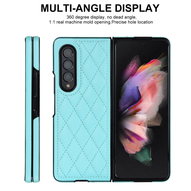 For Samsung Galaxy Z Fold4 Rhombic Microfiber Folding Phone Case