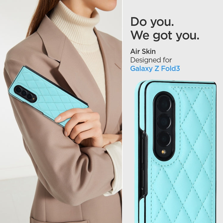 For Samsung Galaxy Z Fold4 Rhombic Microfiber Folding Phone Case