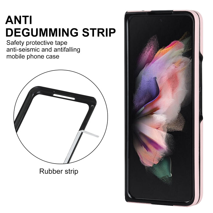 For Samsung Galaxy Z Fold4 Rhombic Microfiber Folding Phone Case