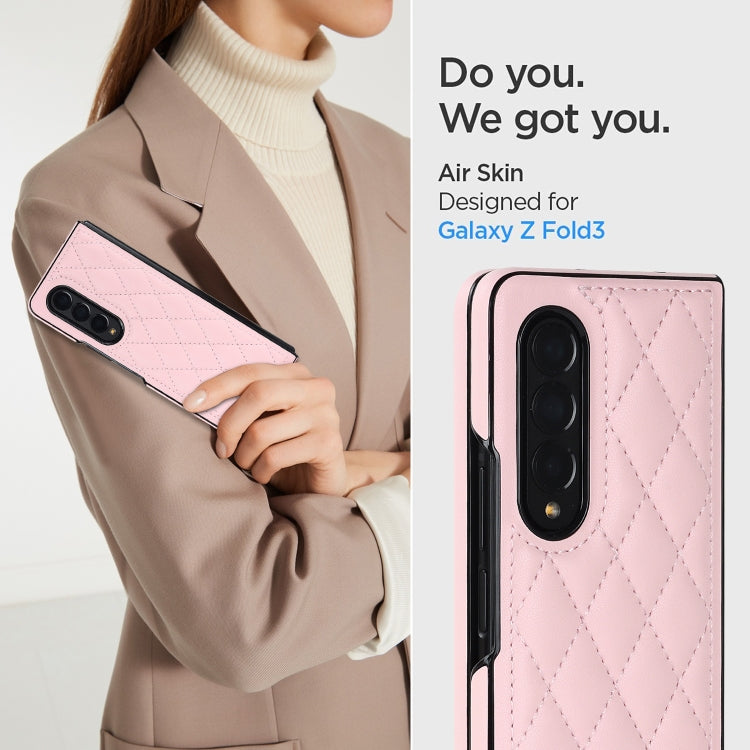 For Samsung Galaxy Z Fold4 Rhombic Microfiber Folding Phone Case