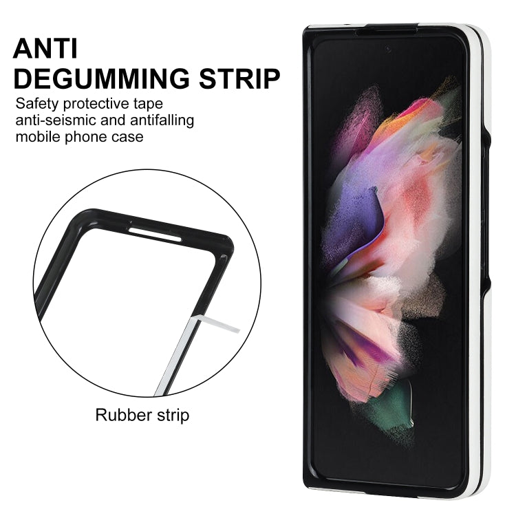 For Samsung Galaxy Z Fold4 Rhombic Microfiber Folding Phone Case