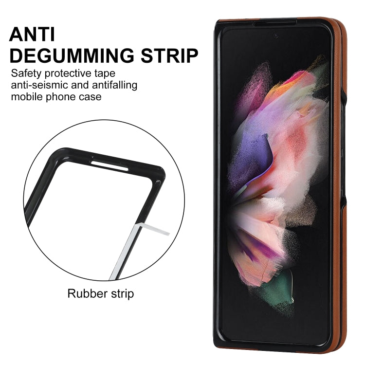 For Samsung Galaxy Z Fold4 Rhombic Microfiber Folding Phone Case