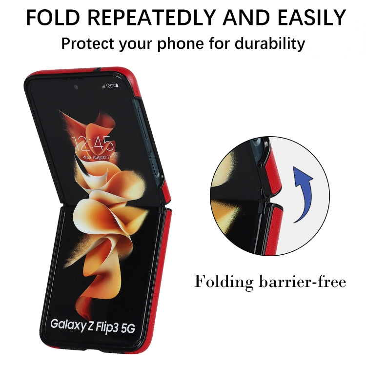 For Samsung Galaxy Z Flip4 Rhombic Microfiber Folding Phone Case