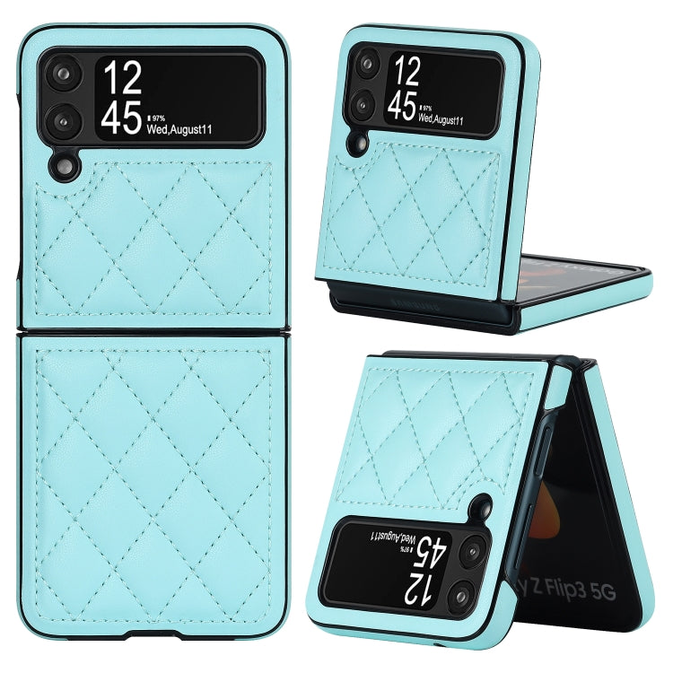 For Samsung Galaxy Z Flip4 Rhombic Microfiber Folding Phone Case
