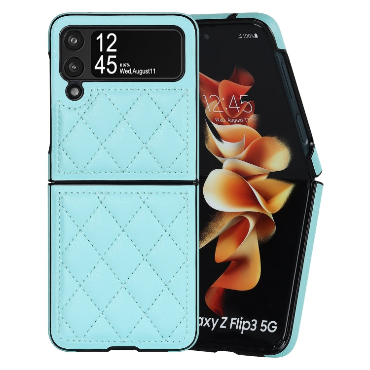For Samsung Galaxy Z Flip4 Rhombic Microfiber Folding Phone Case