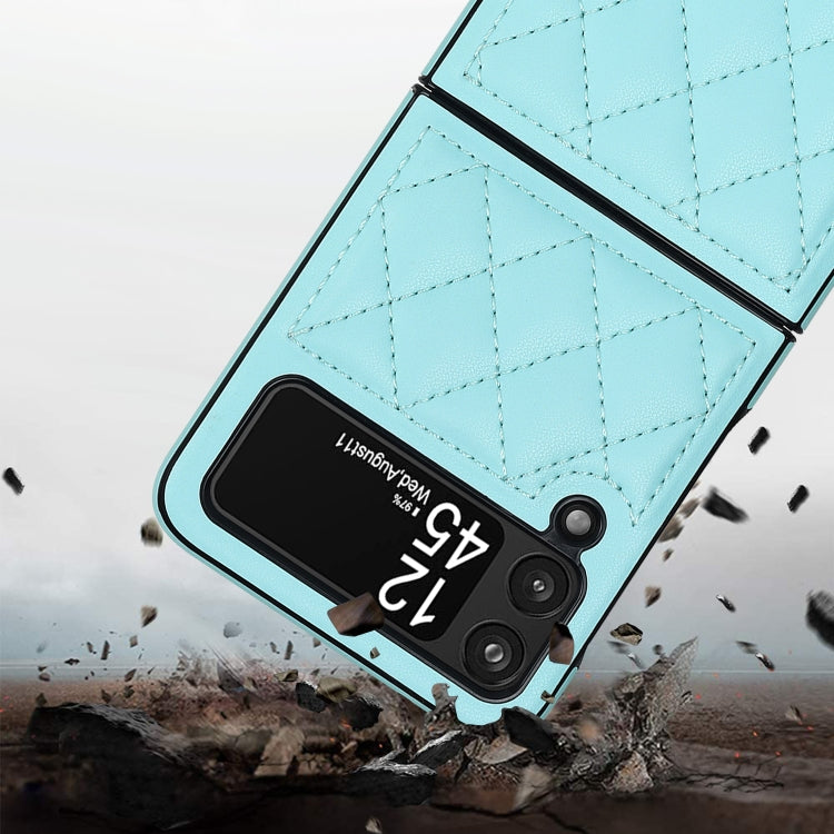 For Samsung Galaxy Z Flip4 Rhombic Microfiber Folding Phone Case