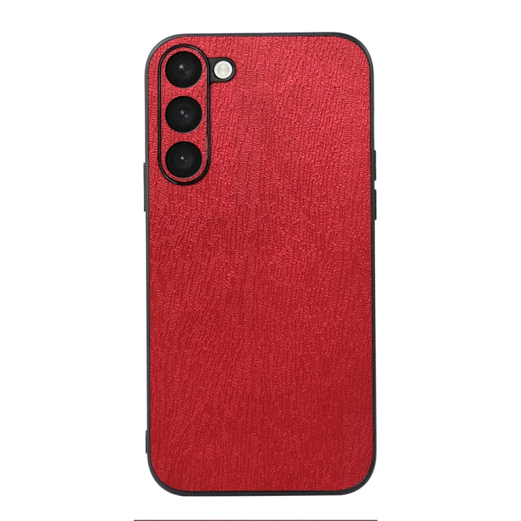For Samsung Galaxy S23 5G Wood Texture PU Phone Case