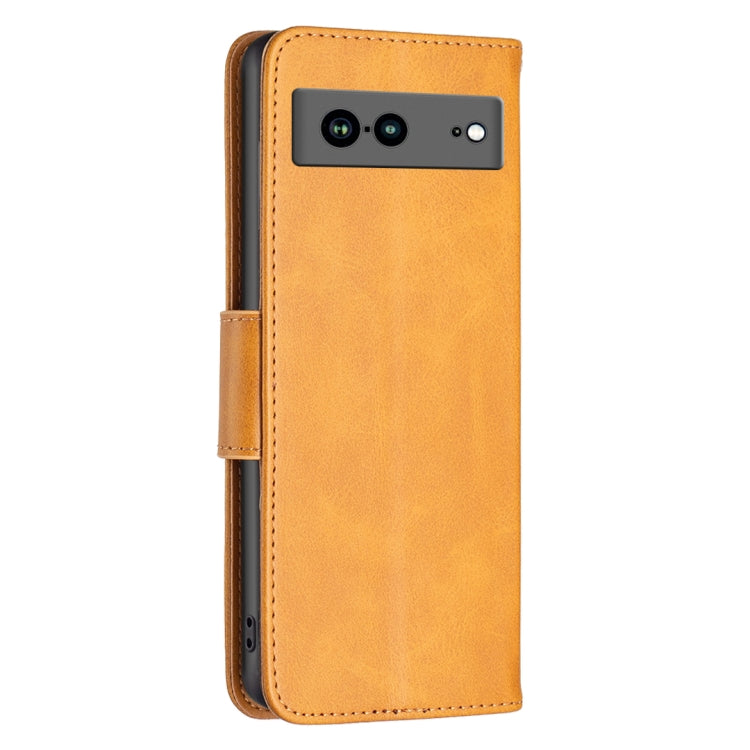 For Google Pixel 7a Lambskin Texture Pure Color Leather Phone Case