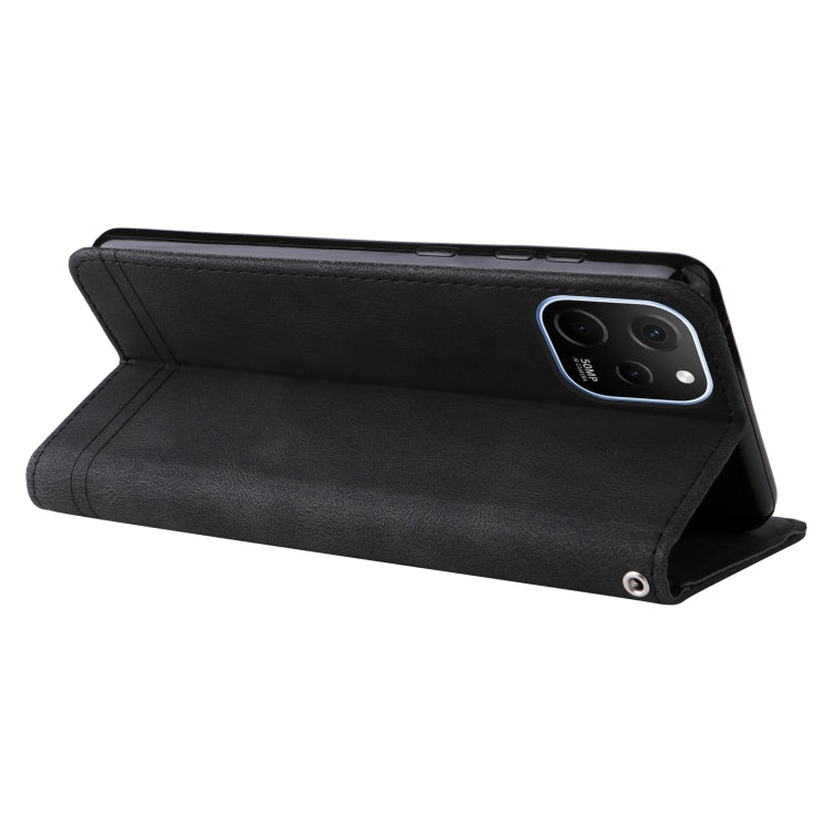 For Huawei nova Y61 Skin Feel Life Tree Metal Button Leather Phone Case