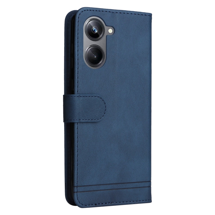 For Realme 10 Pro 5G Skin Feel Life Tree Metal Button Leather Phone Case