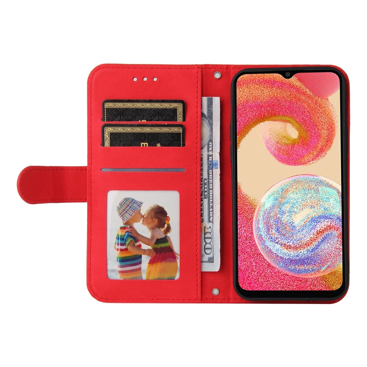 For Samsung Galaxy A04e Skin Feel Life Tree Metal Button Leather Phone Case