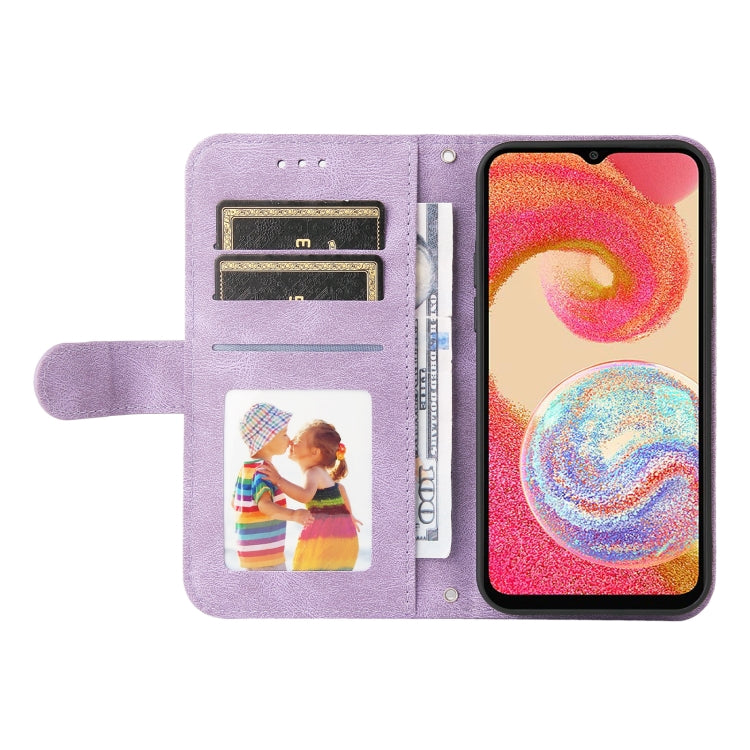 For Samsung Galaxy A04e Skin Feel Life Tree Metal Button Leather Phone Case