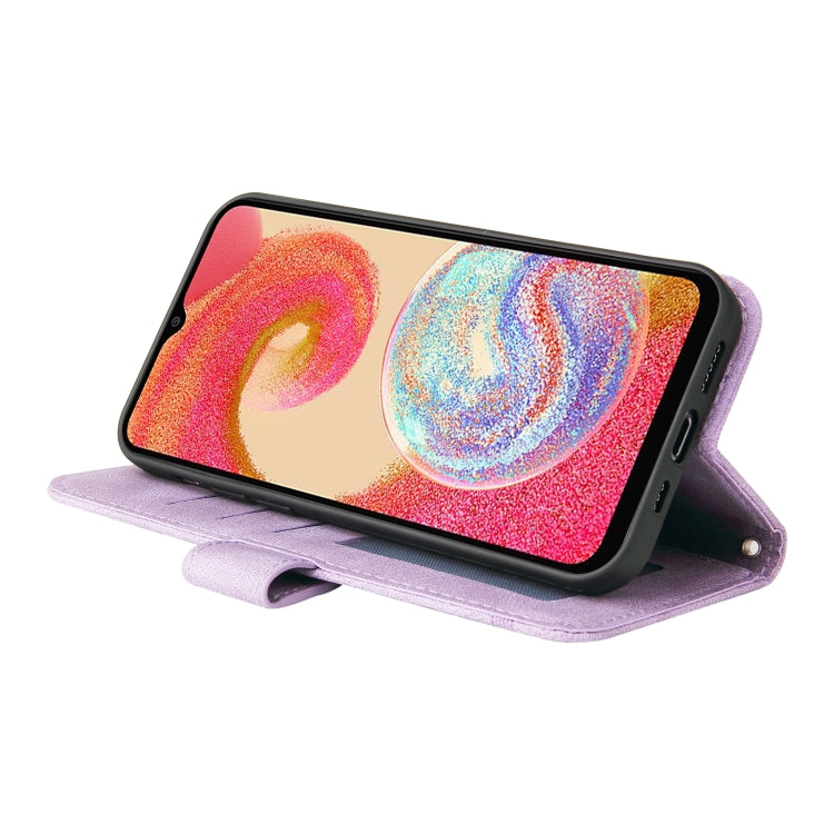 For Samsung Galaxy A04e Skin Feel Life Tree Metal Button Leather Phone Case