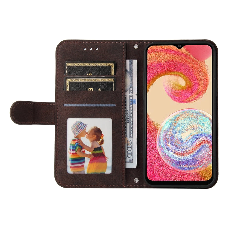 For Samsung Galaxy A04e Skin Feel Life Tree Metal Button Leather Phone Case