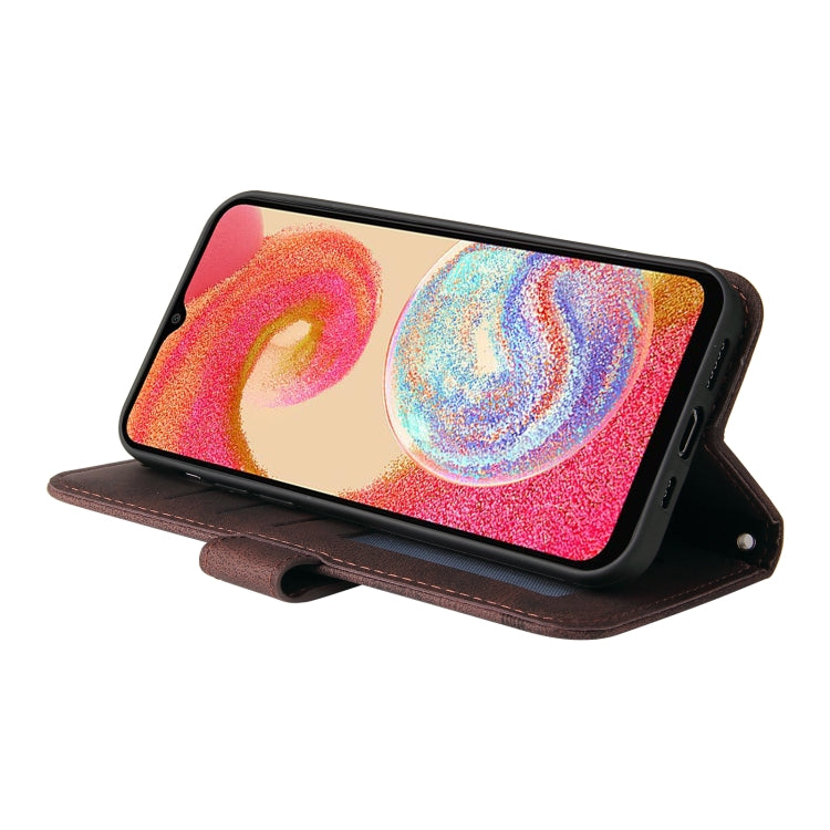For Samsung Galaxy A04e Skin Feel Life Tree Metal Button Leather Phone Case