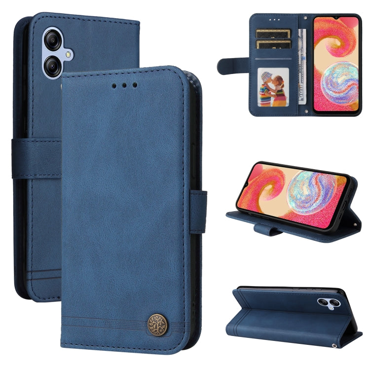 For Samsung Galaxy A04e Skin Feel Life Tree Metal Button Leather Phone Case