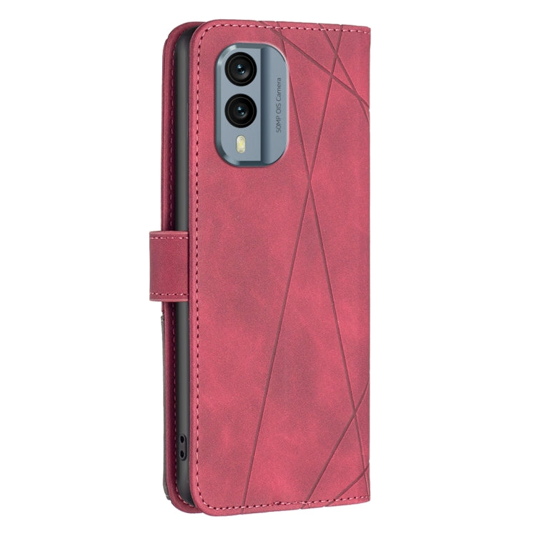 For Nokia X30 Magnetic Buckle Rhombus Texture Leather Phone Case
