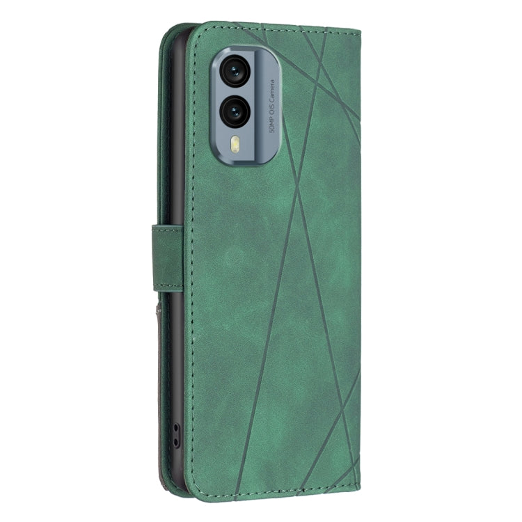 For Nokia X30 Magnetic Buckle Rhombus Texture Leather Phone Case