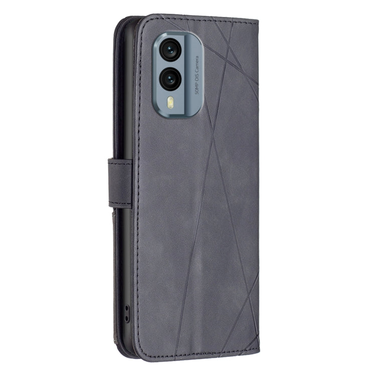 For Nokia X30 Magnetic Buckle Rhombus Texture Leather Phone Case