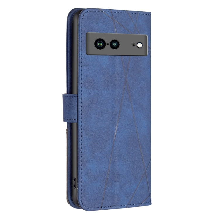 For Google Pixel 7a Magnetic Buckle Rhombus Texture Leather Phone Case
