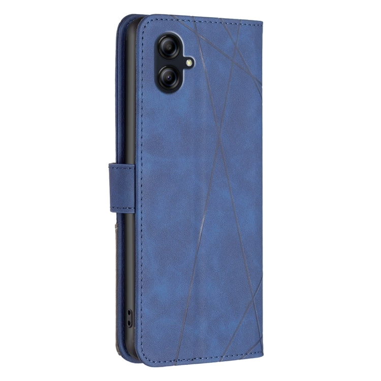 For Samsung Galaxy A04e Magnetic Buckle Rhombus Texture Leather Phone Case