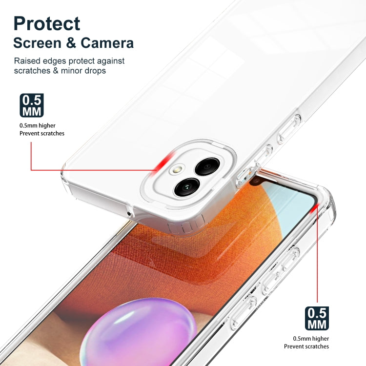 For Samsung Galaxy A04 Clear TPU Color PC Frame Phone Case