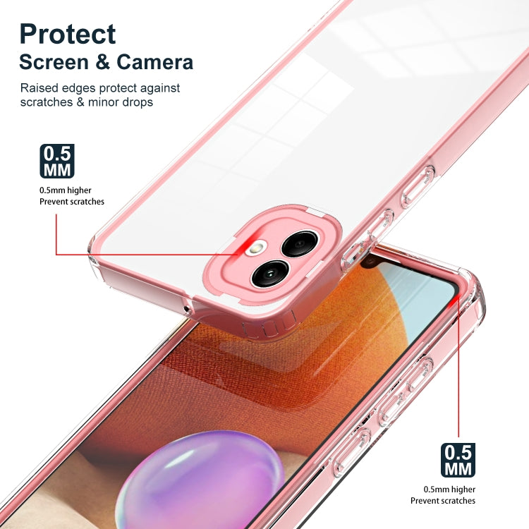 For Samsung Galaxy A04 Clear TPU Color PC Frame Phone Case