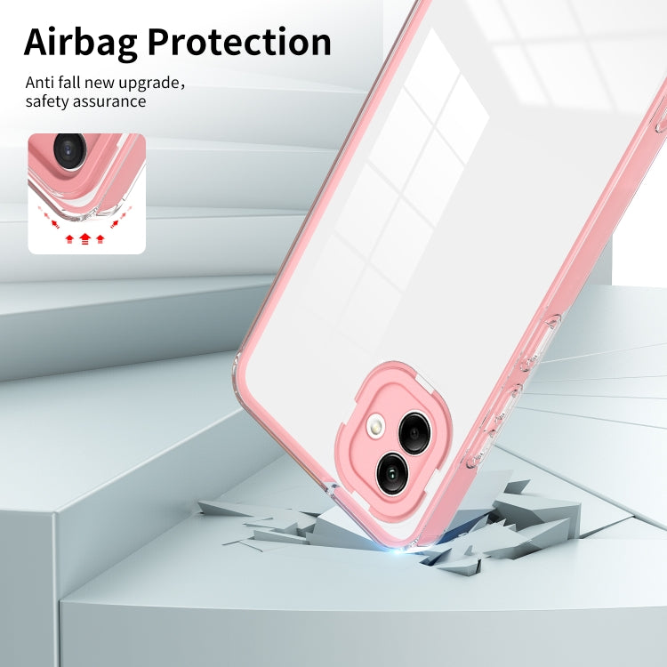 For Samsung Galaxy A04 Clear TPU Color PC Frame Phone Case