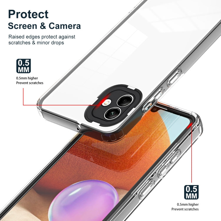 For Samsung Galaxy A04 Clear TPU Color PC Frame Phone Case
