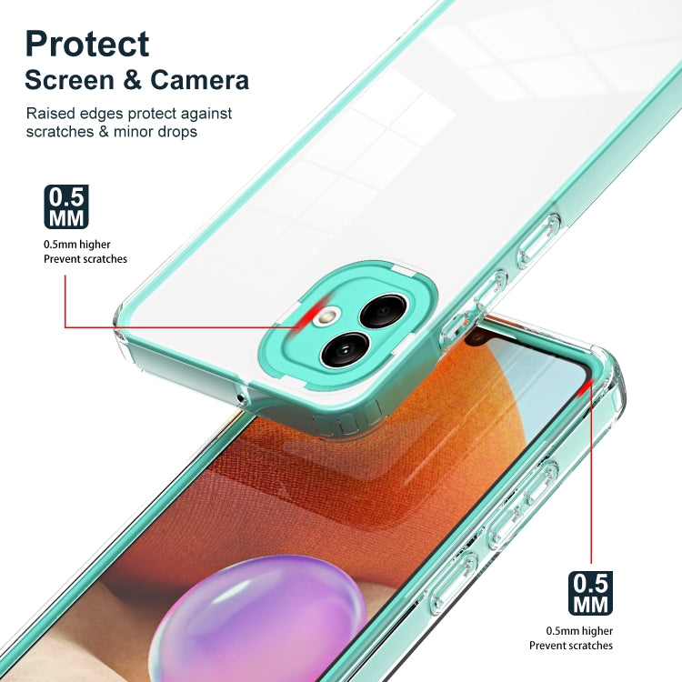 For Samsung Galaxy A04 Clear TPU Color PC Frame Phone Case